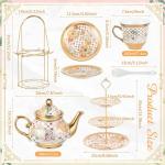 21-Piece European Floral Tea Party Set