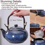 Elegant Japanese Tea Set with Teapot and Cups