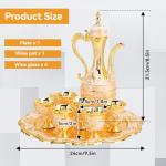 Turkish Tea Set with 6 Cups and Tray