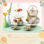 21-Piece European Floral Tea Party Set