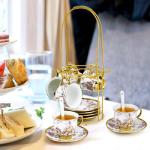20-Piece Elegant Purple Porcelain Tea Set