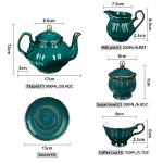 Vintage 21-Piece Green Porcelain Tea Set