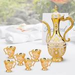 Turkish Tea Set with 6 Cups and Tray