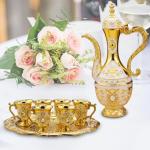 Turkish Tea Set with 6 Cups and Tray