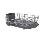 Low Profile Carbon Steel Dishrack in Charcoal Gray