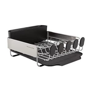 KitchenAid Compact Rust Resistant Dish Rack, Black