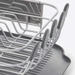 Compact Space-Saving Dish Rack with Drain Board