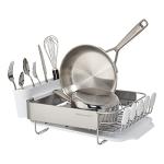 Compact Rust Resistant Expandable Dish Rack, Gray