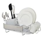 Compact Rust Resistant Expandable Dish Rack, Gray