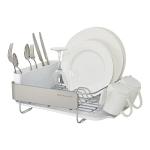 Compact Rust Resistant Expandable Dish Rack, Gray