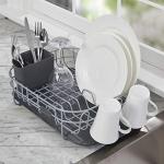 Low Profile Carbon Steel Dishrack in Charcoal Gray