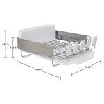 Compact Rust Resistant Expandable Dish Rack, Gray