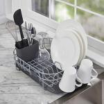 Low Profile Carbon Steel Dishrack in Charcoal Gray