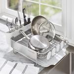 Compact Rust Resistant Expandable Dish Rack, Gray
