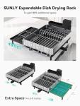 Large Expandable Dish Drying Rack in Black