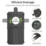 Expandable Metal Dish Drying Rack with Utensil Holder