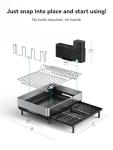 Large Expandable Dish Drying Rack in Black