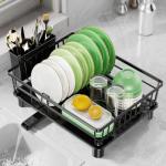 Stainless Steel Dish Drying Rack with Drainboard