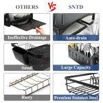 Large Rustproof Dish Drying Rack with Drainboard