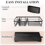 Large Rustproof Dish Drying Rack with Drainboard