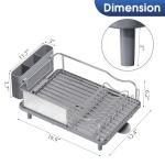 Stainless Steel Dish Drying Rack with Drain Board