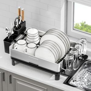 Ewaiira Stainless Steel Dish Drying Rack and Organizer