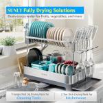 SUNLY Extra Large 2-Tier Dish Drying Rack