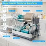 SUNLY Extra Large 2-Tier Dish Drying Rack