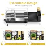 Expandable Stainless Steel Dish Drying Rack Set