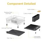 Expandable Stainless Steel Dish Drying Rack Set