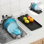 Expandable Sink Dish Drying Rack with Tray
