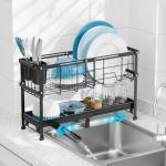 GSlife Expandable Dish Drying Rack with Cutlery Holder