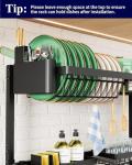 Adjustable Over Sink Dish Drying Rack, Black
