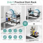 GSlife Expandable Dish Drying Rack with Cutlery Holder