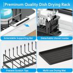 Expandable Sink Dish Drying Rack with Tray
