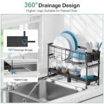 GSlife Expandable Dish Drying Rack with Cutlery Holder