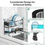 GSlife Expandable Dish Drying Rack with Cutlery Holder