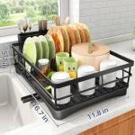 Stainless Steel Large Dish Drying Rack with Cutlery Holder