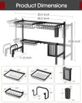 Adjustable 2-Tier Stainless Steel Dish Drying Rack