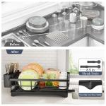 Stainless Steel Large Dish Drying Rack with Cutlery Holder