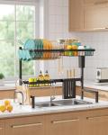 Adjustable 2-Tier Stainless Steel Dish Drying Rack