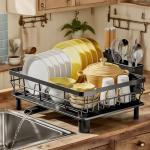 Stainless Steel Dish Drying Rack with Utensil Holder
