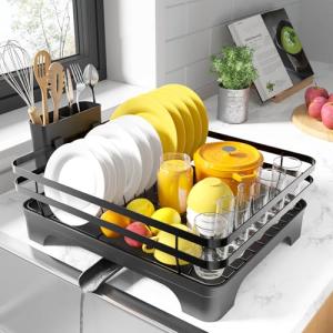 Kitsure Multi-Functional Dish Drying Rack - Black