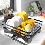 Kitsure Multi-Functional Dish Drying Rack - Black