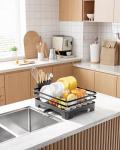 Kitsure Multi-Functional Dish Drying Rack - Black