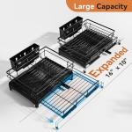 Expandable Dish Drying Rack with Utensil Holder