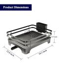 Kitsure Multi-Functional Dish Drying Rack - Black