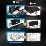 Expandable Dish Drying Rack with Utensil Holder