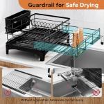 Expandable Dish Drying Rack with Utensil Holder