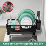 Stainless Steel Dish Drying Rack with Utensil Holder